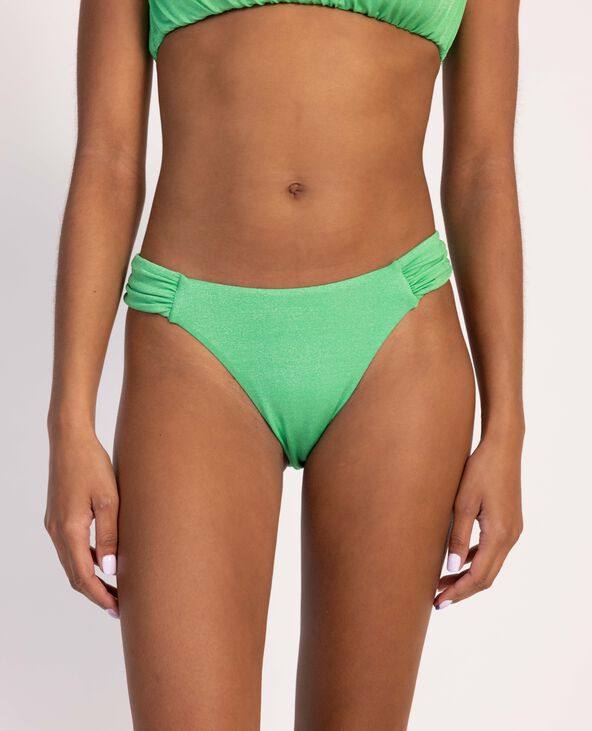 Bas de maillot culotte avec fronces vert - Pimkie