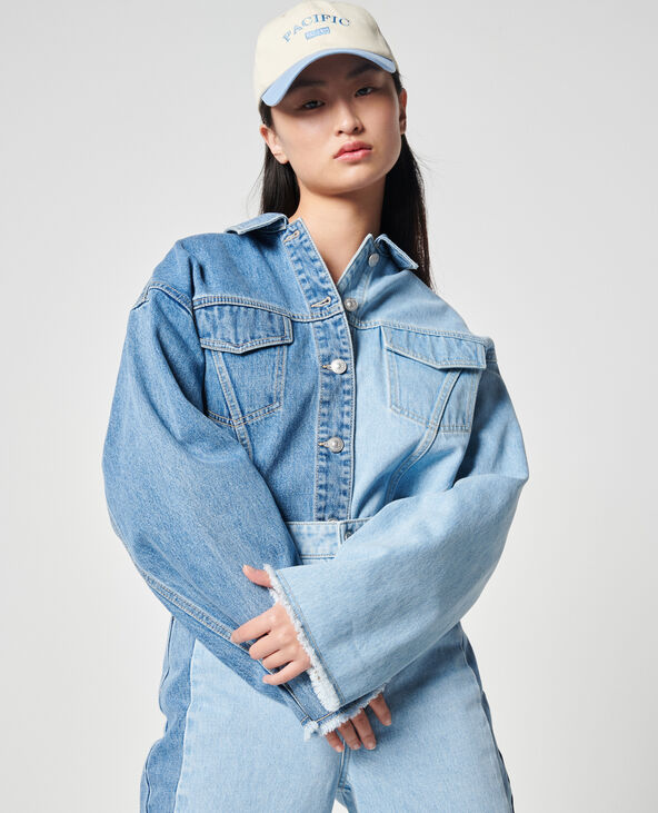 Veste en jeans hotsell bicolore