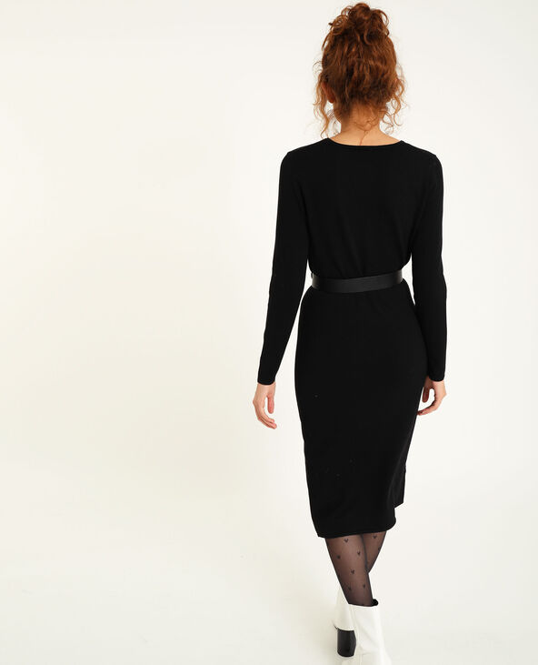 Robe en maille noir - Pimkie