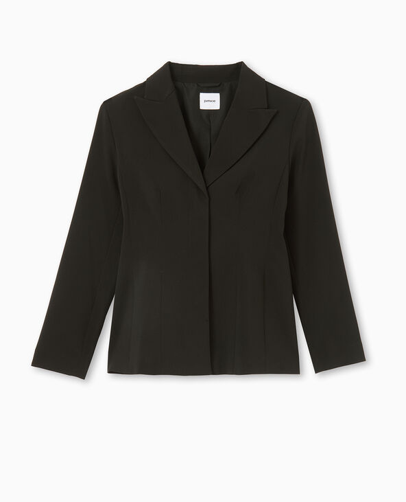 Veste blazer cintrée avec boutons pressions noir - Pimkie