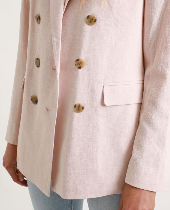 Blazer double boutonnage rose clair - Pimkie