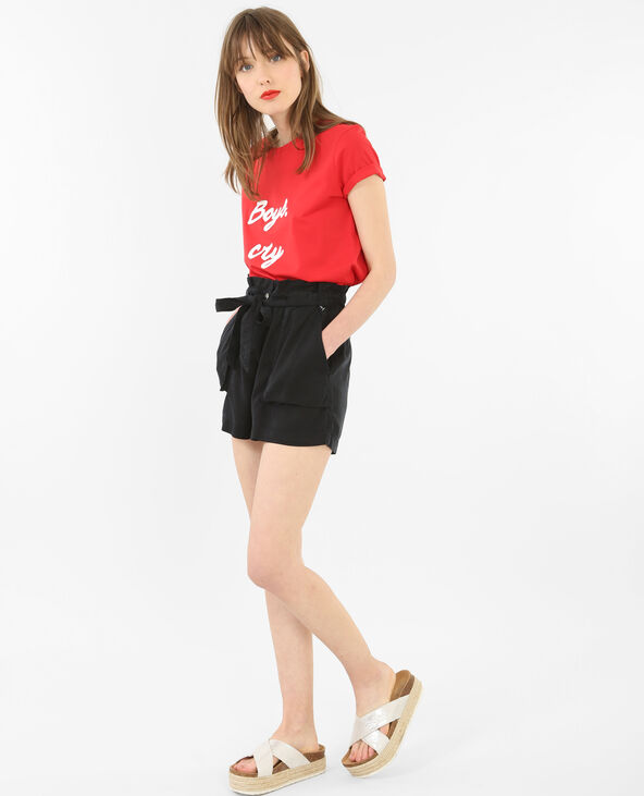 T-shirt à message rouge - Pimkie