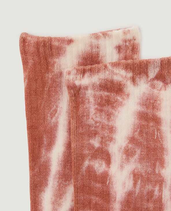 Paire de chaussettes tie and dye rose - Pimkie