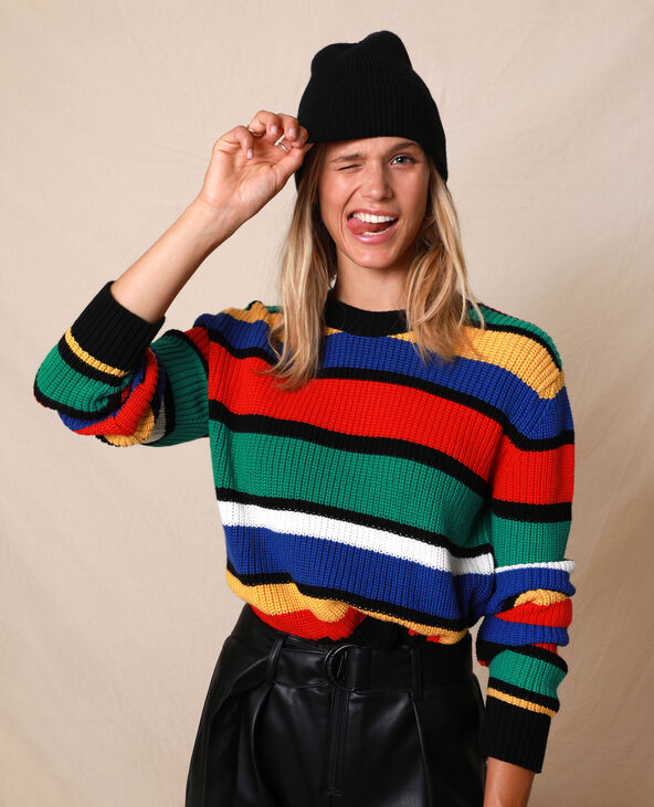 Pull multicolore noir - Pimkie