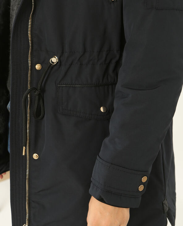 Parka longue à capuche noir - Pimkie