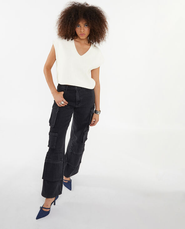 Pull sans manche cropped blanc - Pimkie