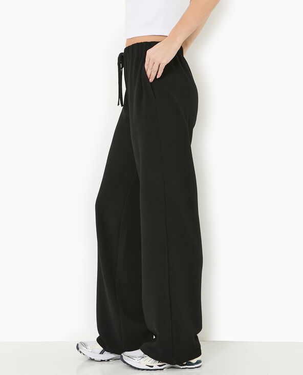 Pantalon fluide en tissu effet crêpe noir - Pimkie