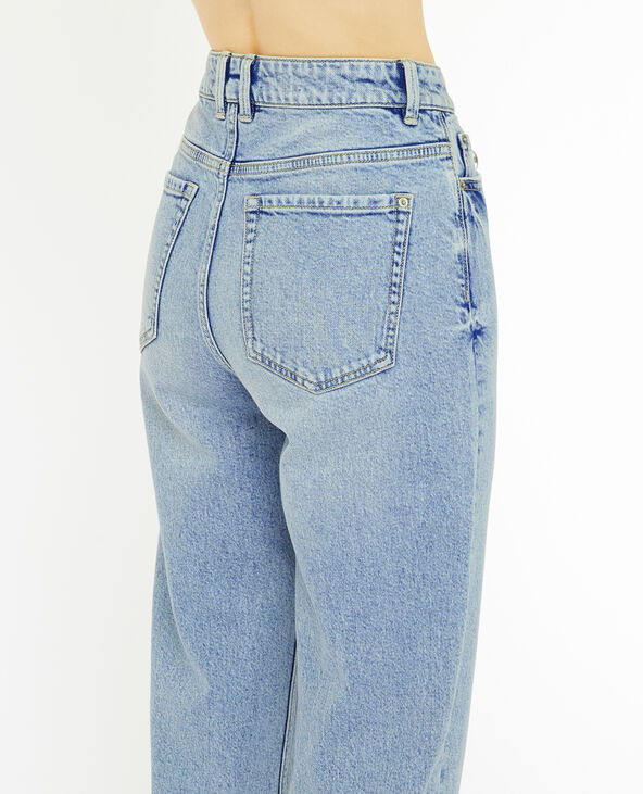Jean mom taille haute avec élasthane bleu clair - Pimkie