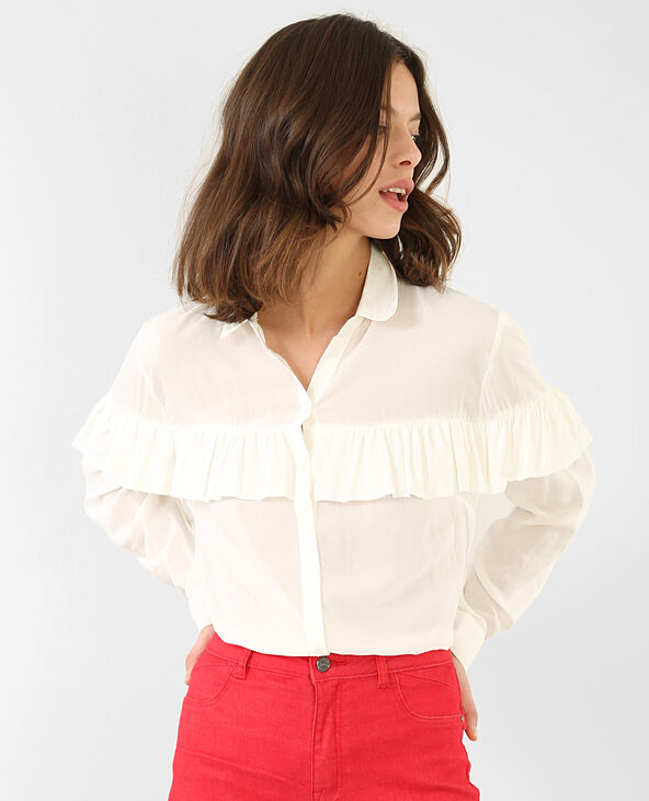 Chemise a volant hot sale