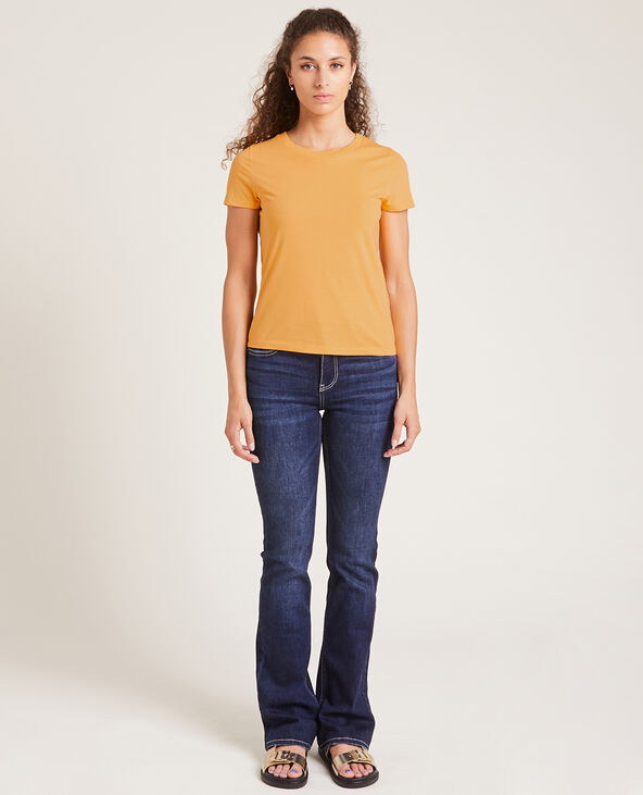 T-shirt basique col rond orange - Pimkie