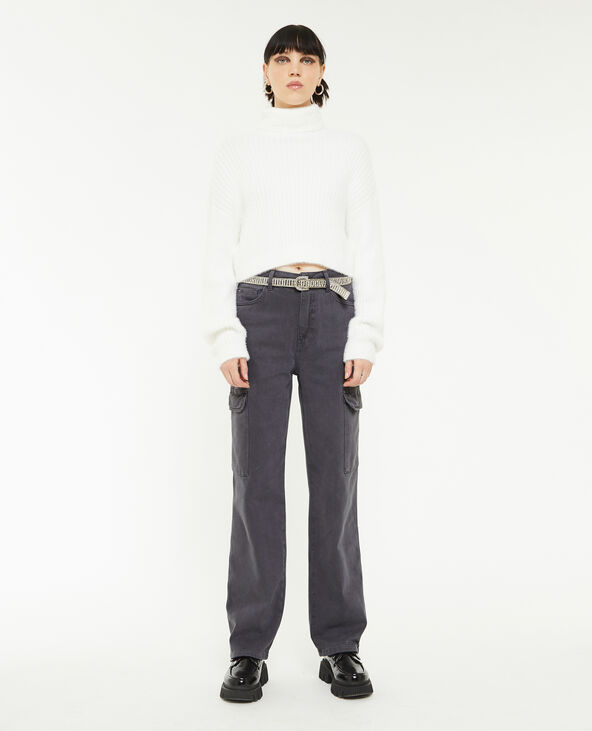 Pantalon cargo droit gris foncé - Pimkie