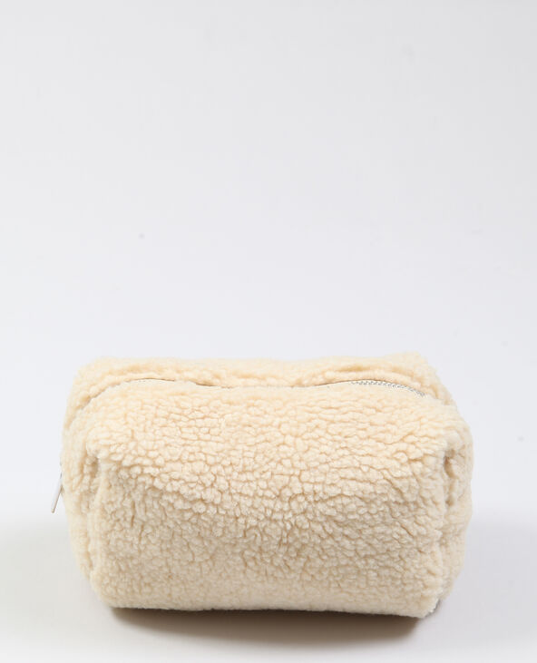 Trousse fausse fourrure blanc - Pimkie