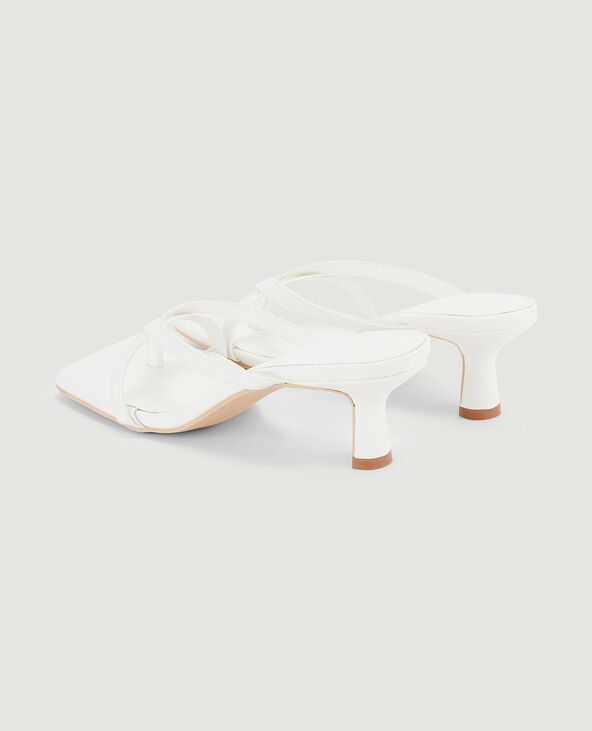 Mules entredoigt à talon blanc - Pimkie