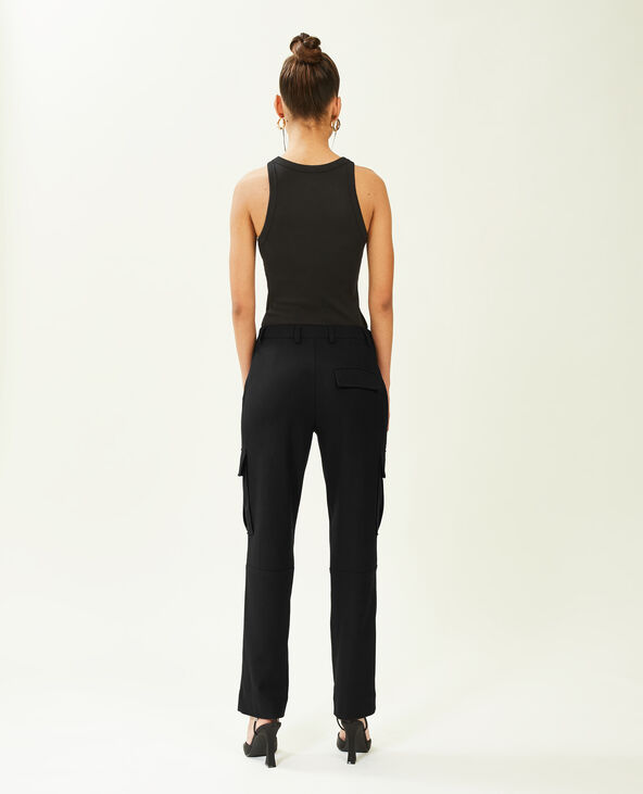 Pantalon cargo uni noir - Pimkie