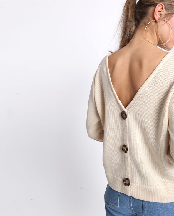 Pull col V rose clair - Pimkie
