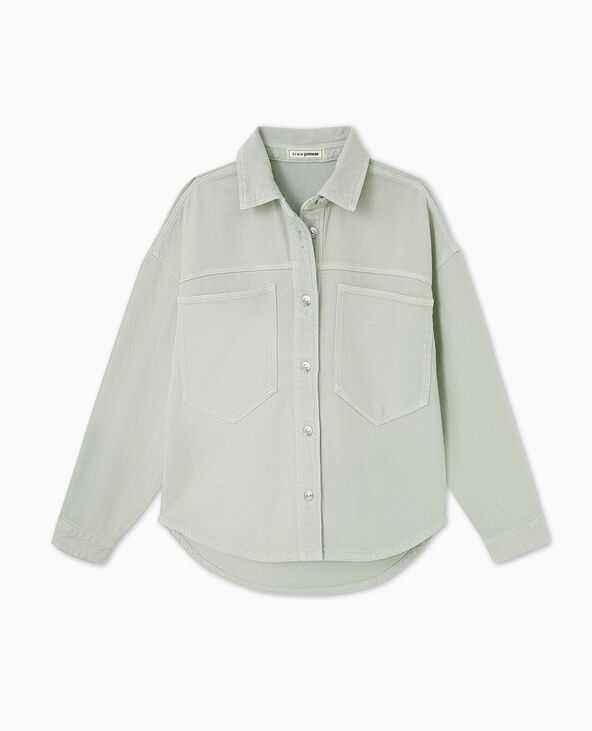 Surchemise en toile épaisse vert clair - Pimkie