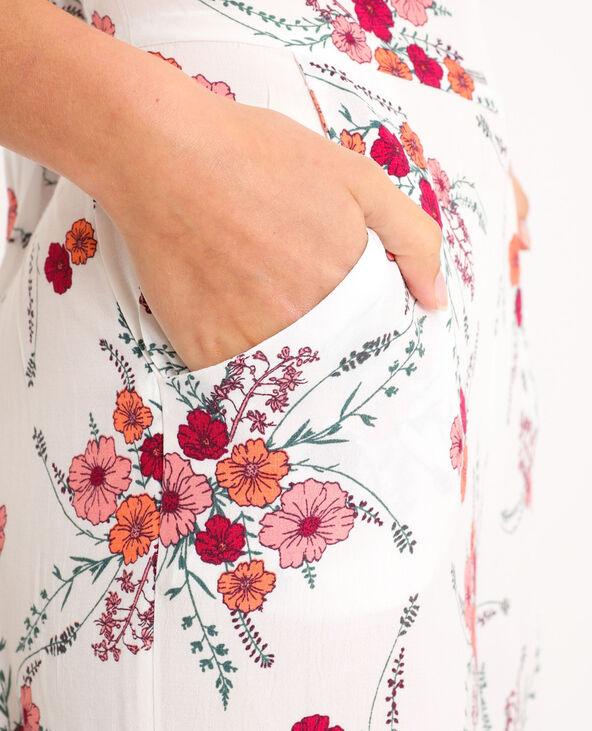 Combi-pantalon à fleurs écru - Pimkie