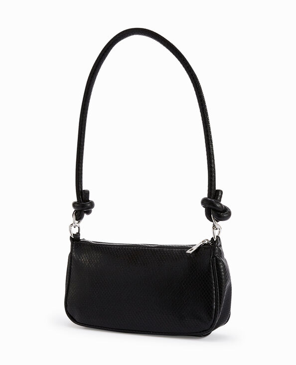 Sac baguette effet serpent noir - Pimkie