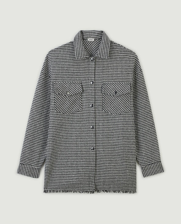 Surchemise en tweed noir - Pimkie