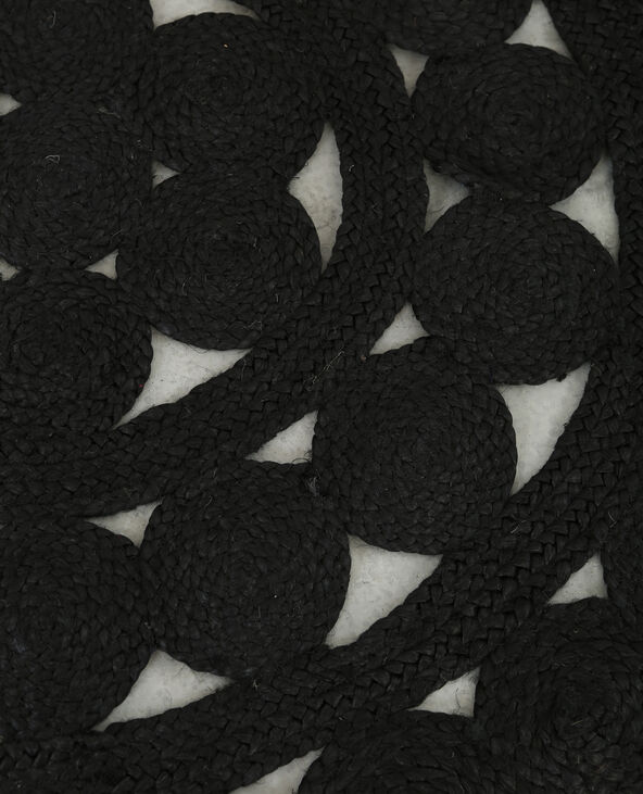 Tapis mandala en jute noir - Pimkie