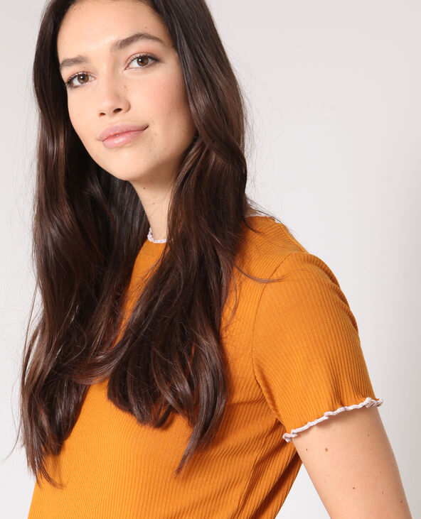 T-shirt texturé camel - Pimkie