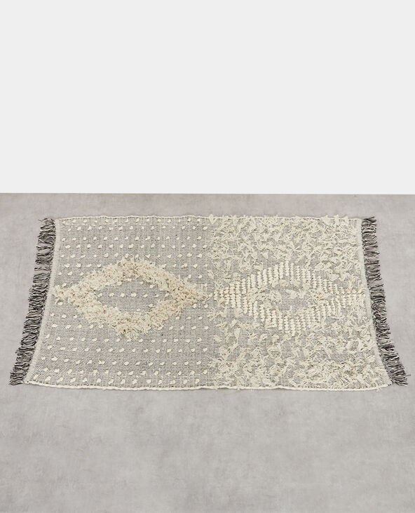 Tapis à franges blanc - Pimkie