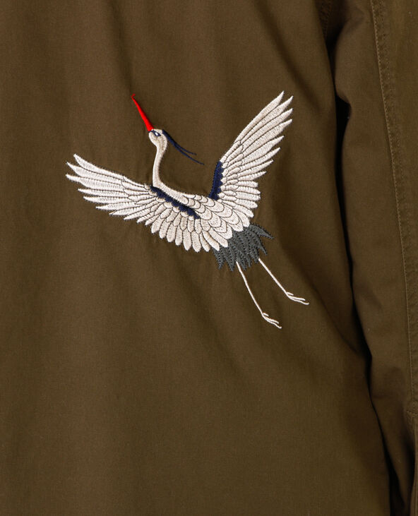 Veste army brodée marron - Pimkie