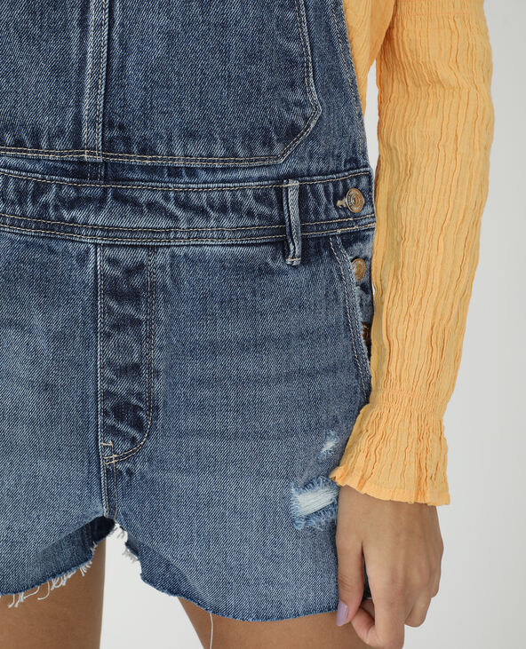Salopette short en jean bleu - Pimkie