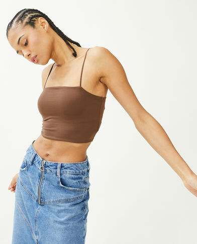 Brassière fines bretelles marron - Pimkie
