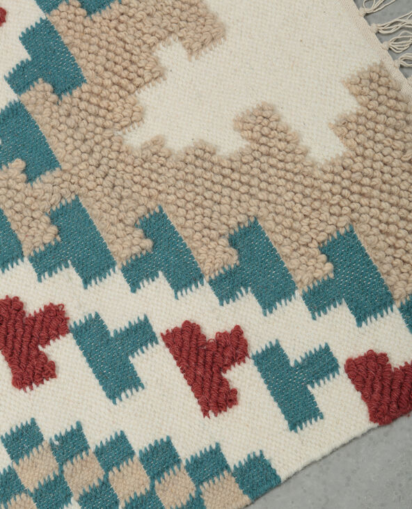 Tapis motifs en relief bleu - Pimkie