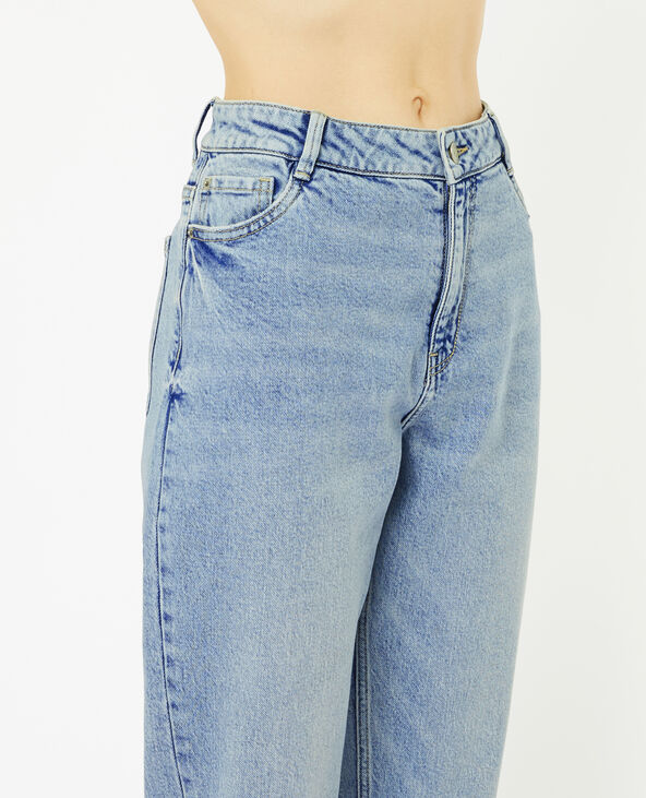 Jean mom taille haute avec élasthane bleu clair - Pimkie