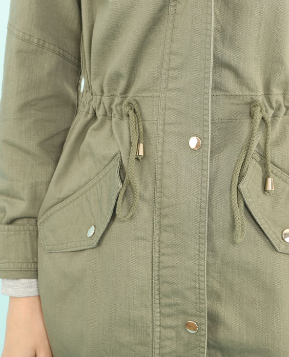 Parka army coton vert de gris - Pimkie
