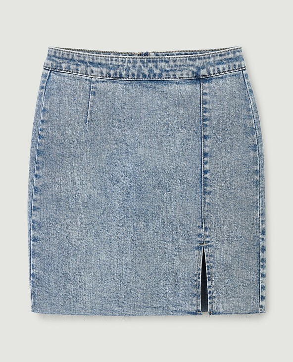 Jupe en jean bleu clair - Pimkie