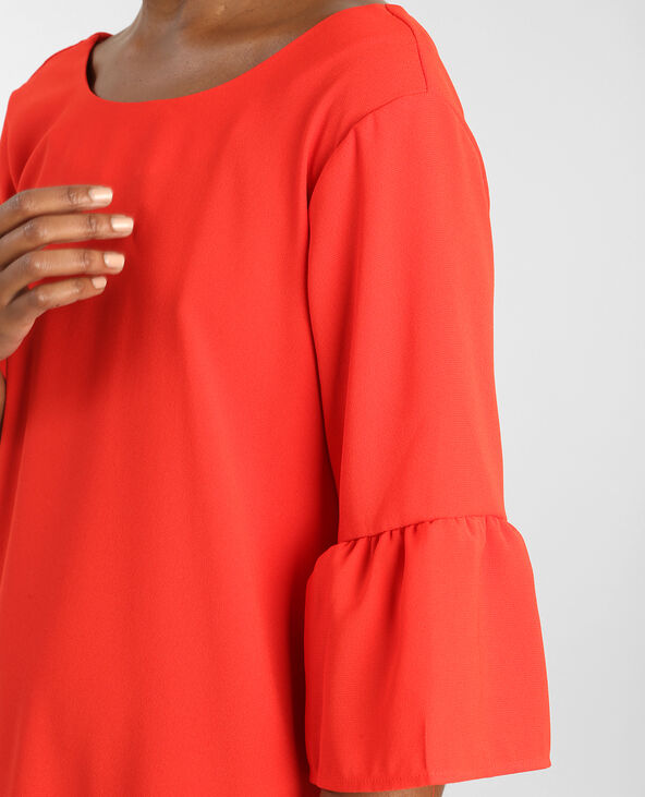Robe manches pagode rouge - Pimkie