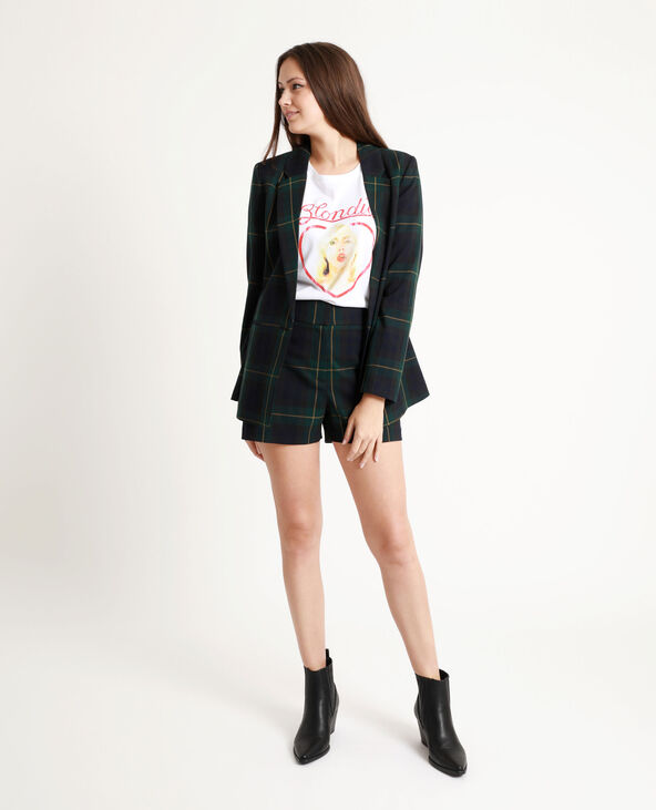 Blazer à carreaux vert foncé - Pimkie