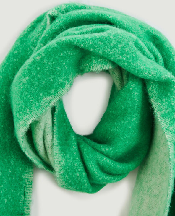 Grande écharpe avec franges vert - Pimkie