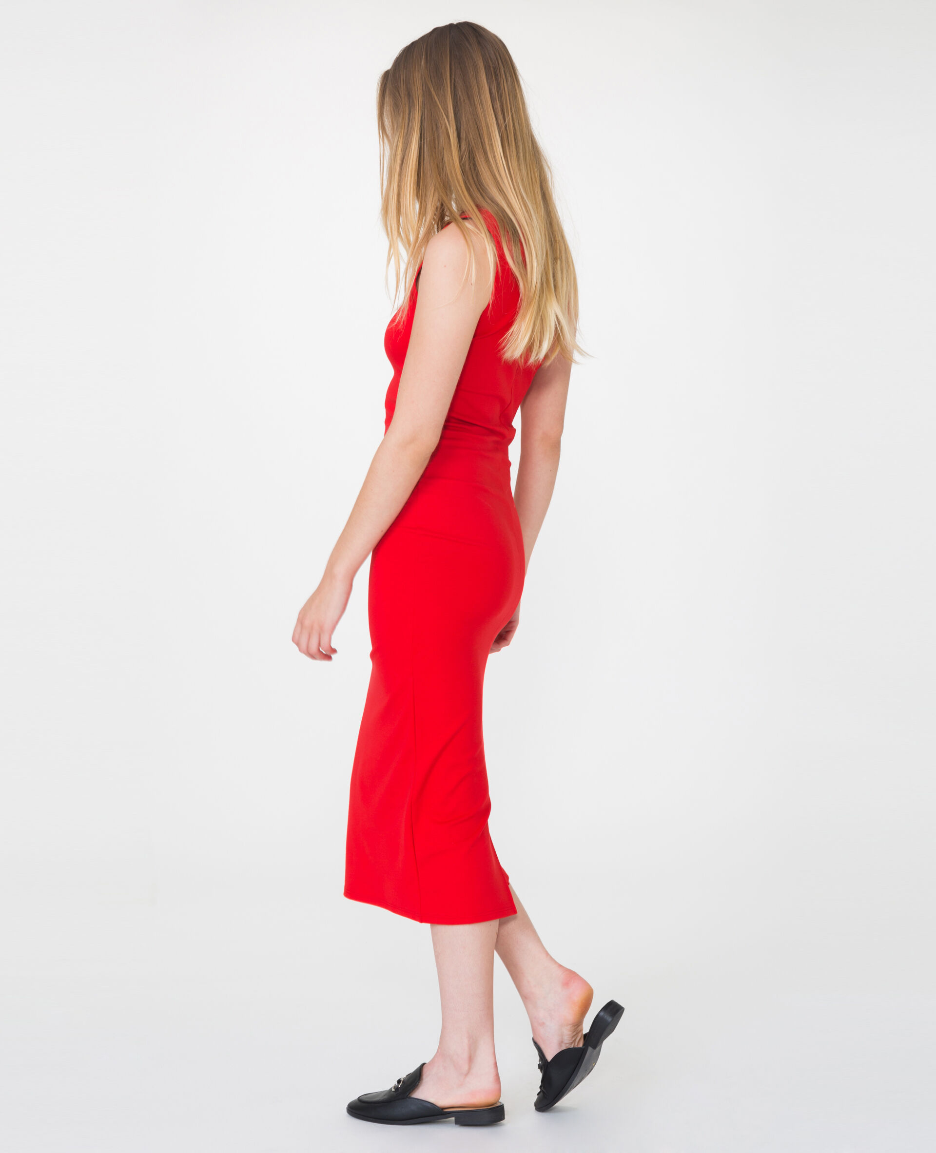 robe longue rouge pimkie