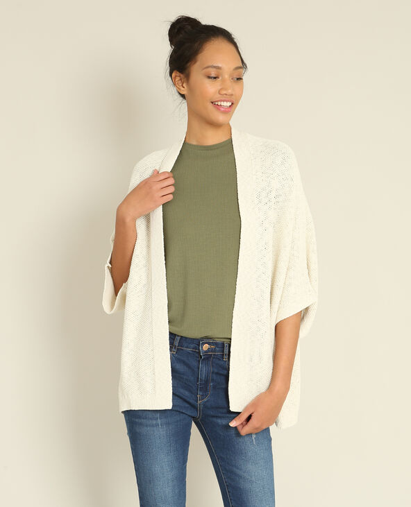 Gilet manches chauve-souris blanc - Pimkie