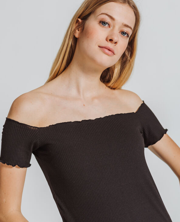Crop top à rayures noir - Pimkie