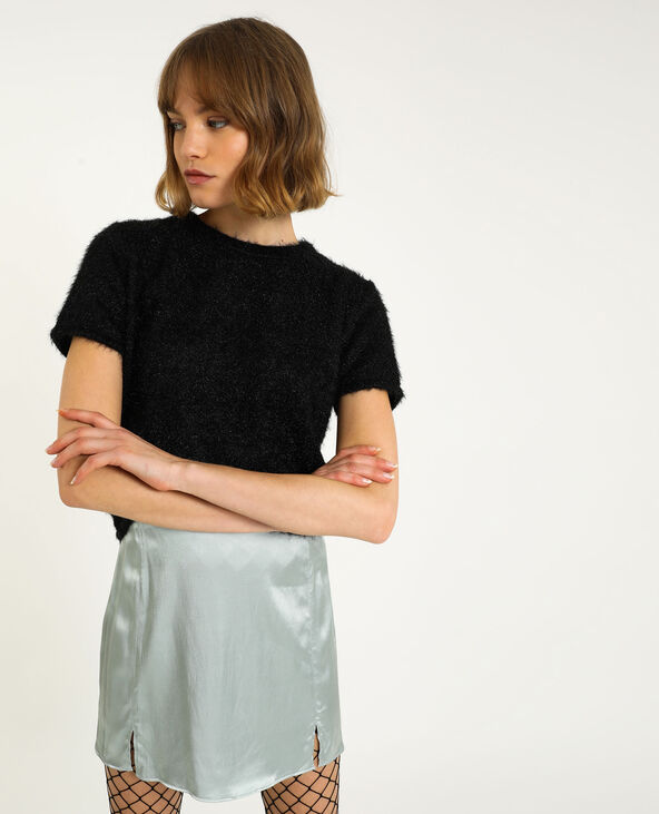 Pull manches courtes noir - Pimkie