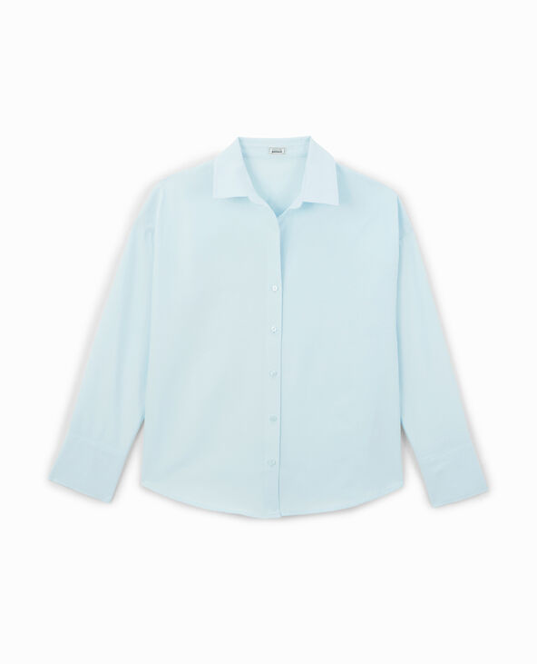 Chemise oversize col ouvert bleu clair - Pimkie