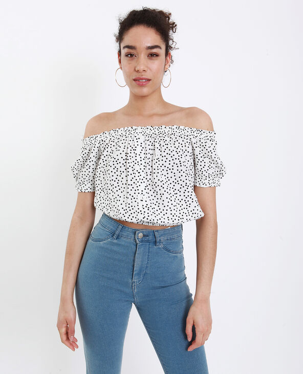 Blouse à pois blanc - Pimkie