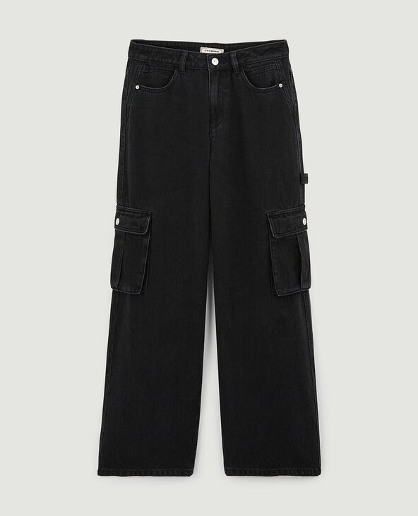 Jean cargo large noir - Pimkie