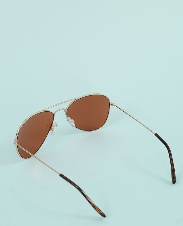 Lunettes de soleil aviateur marron - Pimkie