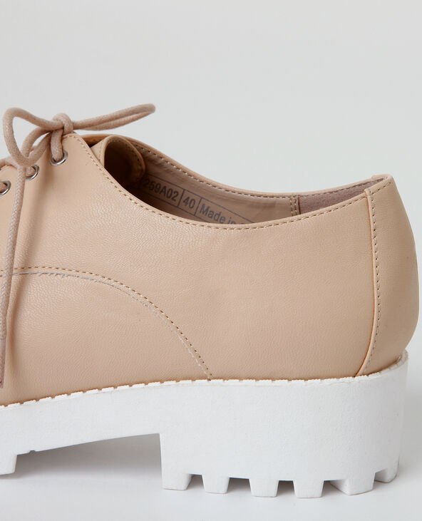 Derbies semelle crantée beige - Pimkie