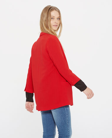 Blazer en crêpe rouge - Pimkie