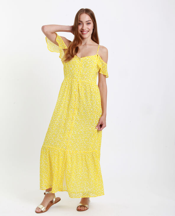 Robe longue épaules nues orange - Pimkie