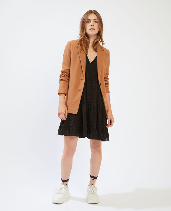 Robe fluide volantée noir - Pimkie
