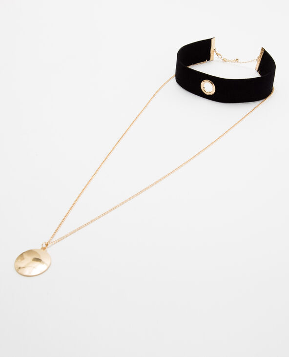 Choker œillet avec pendentif noir - Pimkie