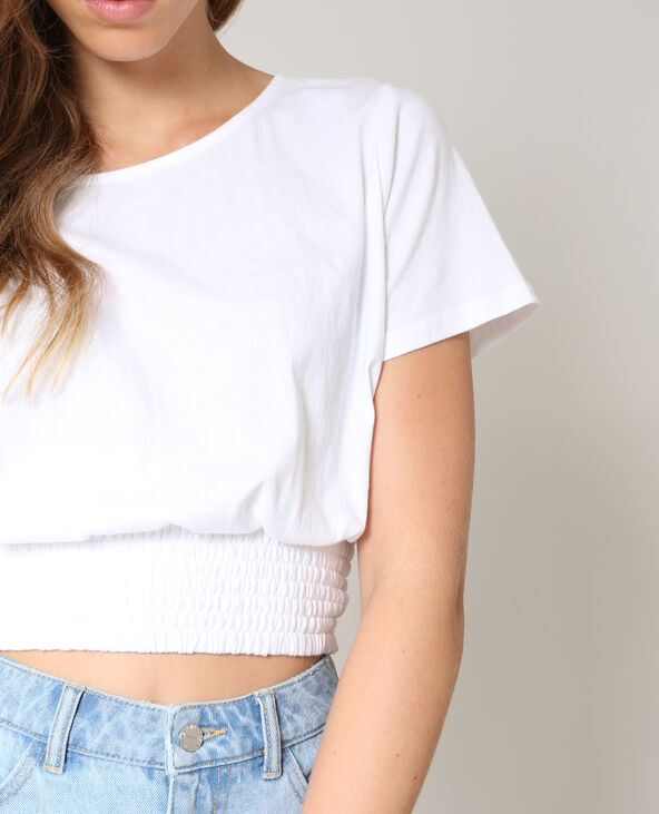 Top à smock blanc - Pimkie